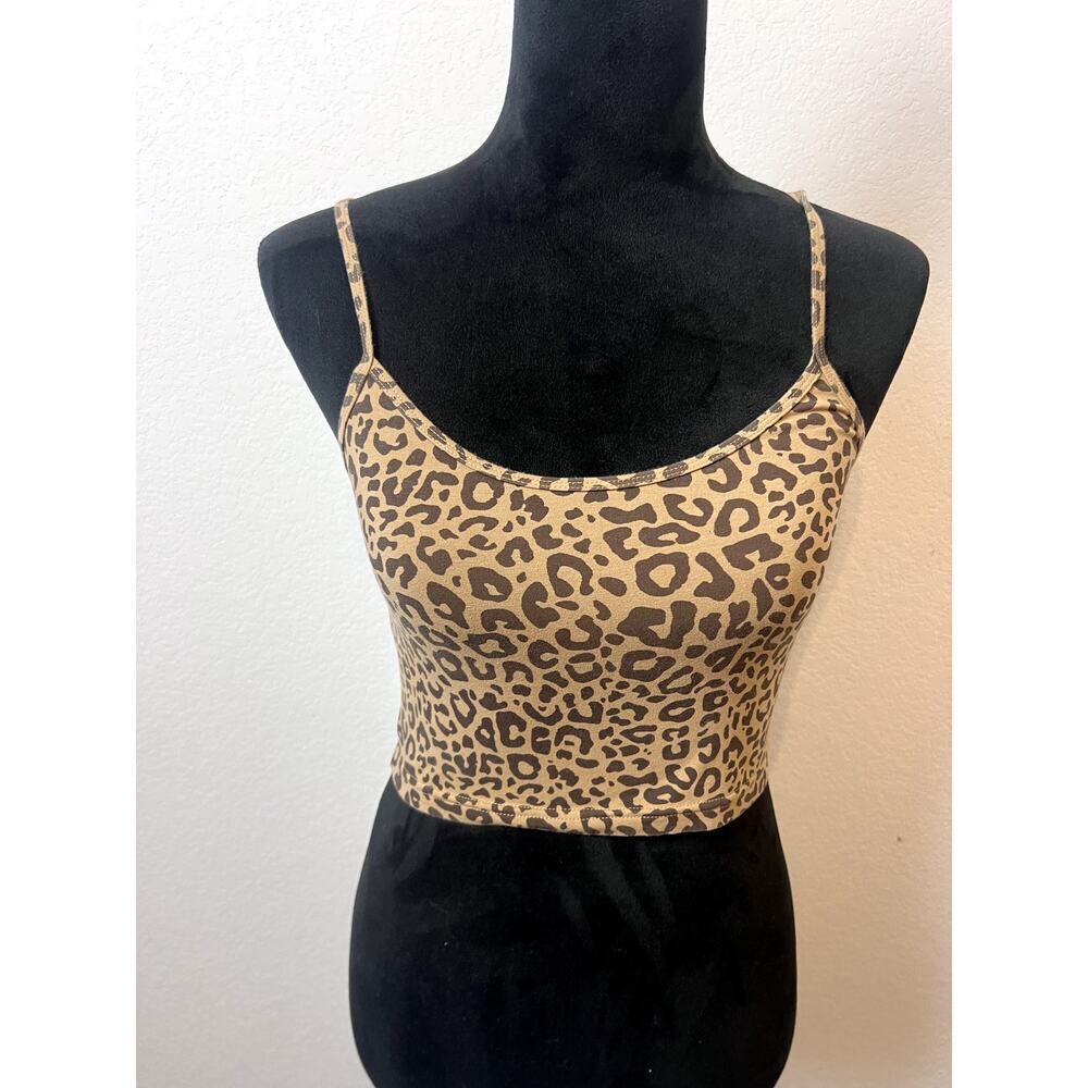 TNA Animal Print Crop Tank Top - Stylish & Comfy Size S